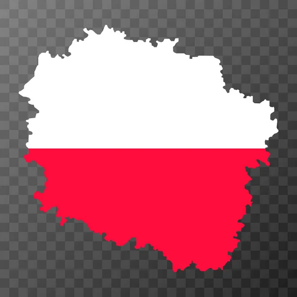 Karte Der Woiwodschaft Kujawien Pommern Provinz Polen Vektorillustration — Stockvektor