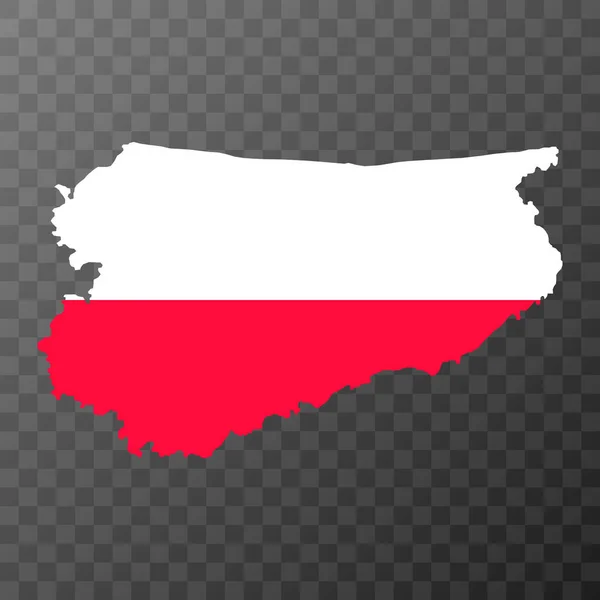 Warme Kaart Van Het Woiwodschap Mazurië Provincie Polen Vectorillustratie — Stockvector