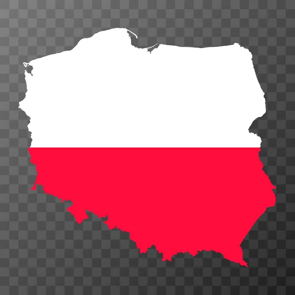 ポーランドの地図だ ベクターイラスト — ストックベクタ