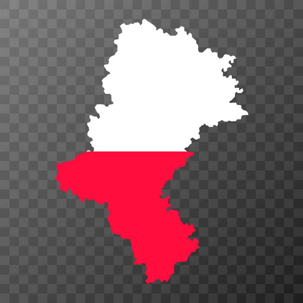Mapa Voivodia Silésia Província Polónia Ilustração Vetorial — Vetor de Stock