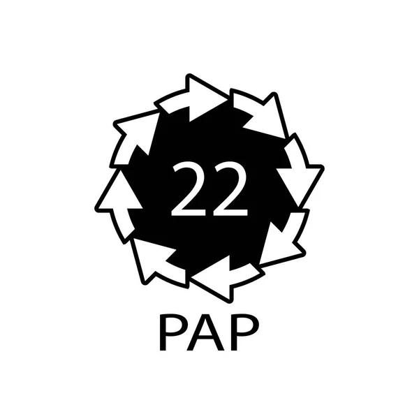 Papierrecycling Symbol Pap Vektorillustration — Stockvektor