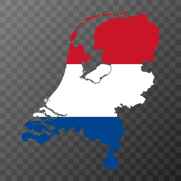 Mapa Holandês Com Províncias Ilustração Vetorial — Vetor de Stock