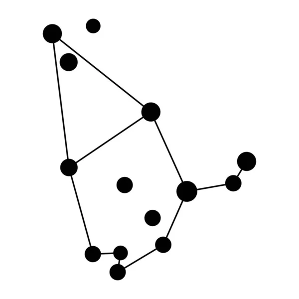Cepheus Stjärnkarta Vektorillustration — Stock vektor