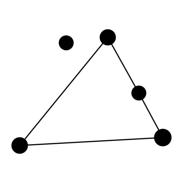 Triangulum Australs Stjärnkarta Vektorillustration — Stock vektor