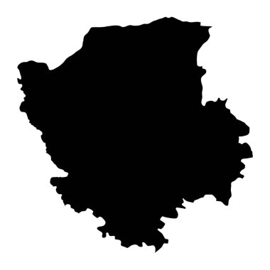 Volyn oblast haritası, Ukrayna vilayeti. Vektör illüstrasyonu.