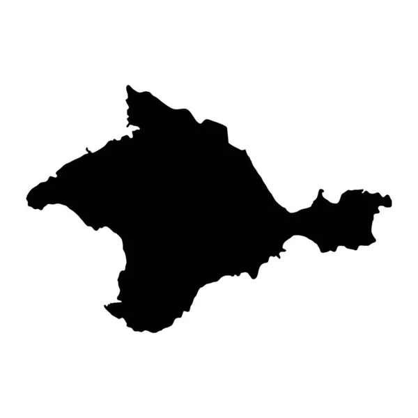 Ukrayna Nın Otonom Kırım Cumhuriyeti Haritası Vektör Illüstrasyonu — Stok Vektör