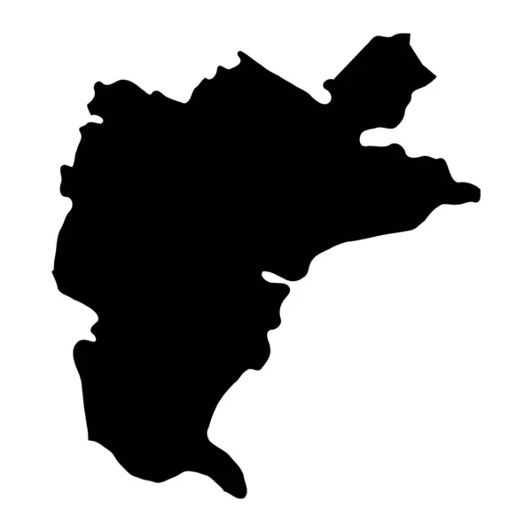 モルドバ共和国ドヌセニ県地図 ベクターイラスト — ストックベクタ