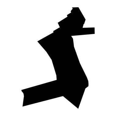 Basarabeasca bölge haritası, Moldova ili. Vektör illüstrasyonu.