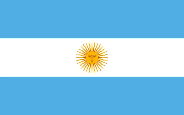 Argentina Flag Official Colors Proportion Vector Illustration — Vettoriale Stock