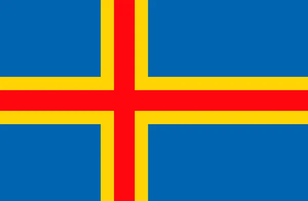 Aland国旗 官方的颜色和比例 矢量说明 — 图库矢量图片