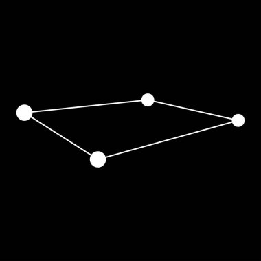 Fornax takımyıldız haritası. Vektör illüstrasyonu.