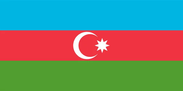 Azerbaijan Flag Official Colors Proportion Vector Illustration — Stockový vektor