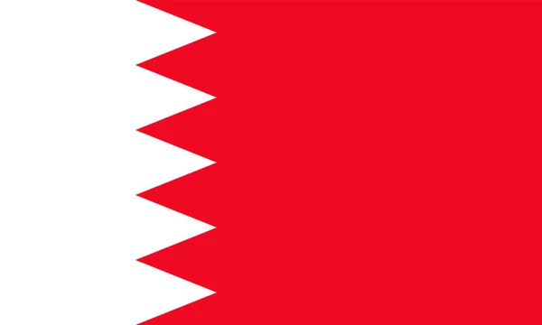 Bahrain Flag Official Colors Proportion Vector Illustration — Vetor de Stock