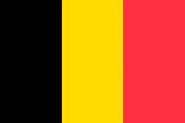 Belgium Flag Official Colors Proportion Vector Illustration — Vettoriale Stock