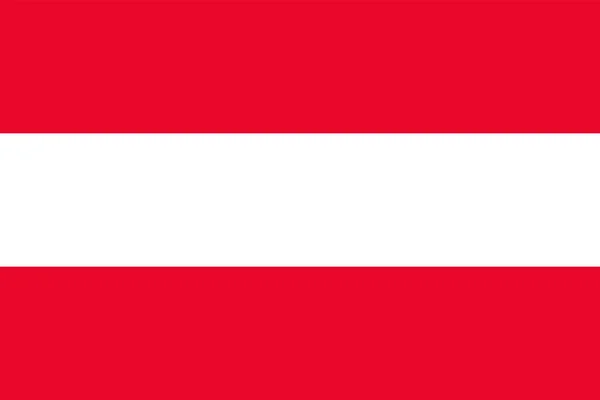 Flaga Austrii Oficjalne Kolory Proporcje Ilustracja Wektora — Wektor stockowy