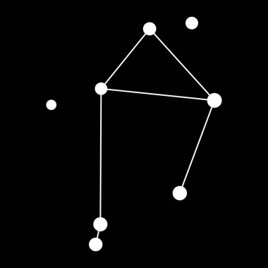 Terazi takımyıldızı haritası. Vektör illüstrasyonu.