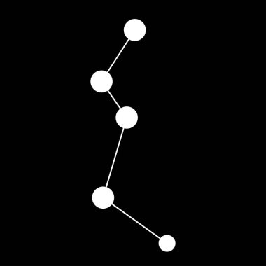 Lacerta takımyıldızı haritası. Vektör illüstrasyonu.
