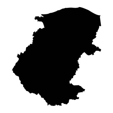 Montana Eyaleti haritası, Bulgaristan eyaleti. Vektör illüstrasyonu.
