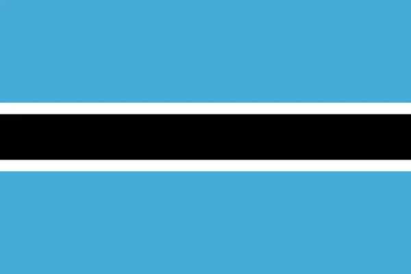 Σημαία Μποτσουάνα Επίσημα Χρώματα Και Αναλογία Εικονογράφηση Διανύσματος — Διανυσματικό Αρχείο