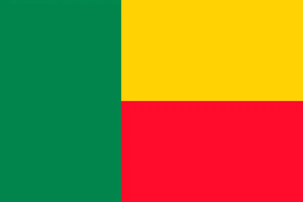 Beninská Vlajka Oficiální Barvy Proporce Vektorová Ilustrace — Stockový vektor