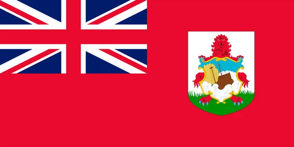 Прапор Бермудських Островів Офіційні Кольори Пропорції Приклад Вектора — стоковий вектор