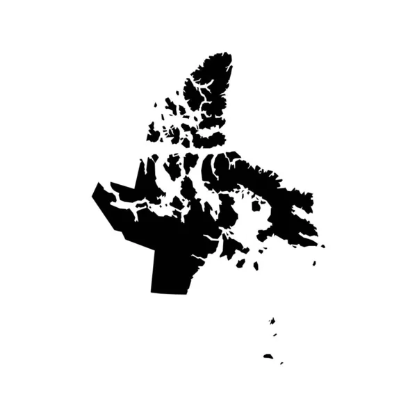 Mapa Territorial Nunavut Provincia Canadá Ilustración Vectorial — Vector de stock