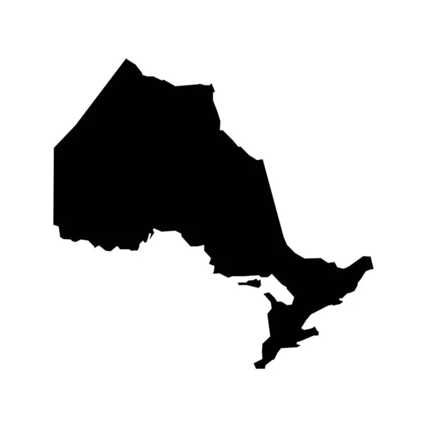 カナダのオンタリオ州の地図 ベクターイラスト — ストックベクタ