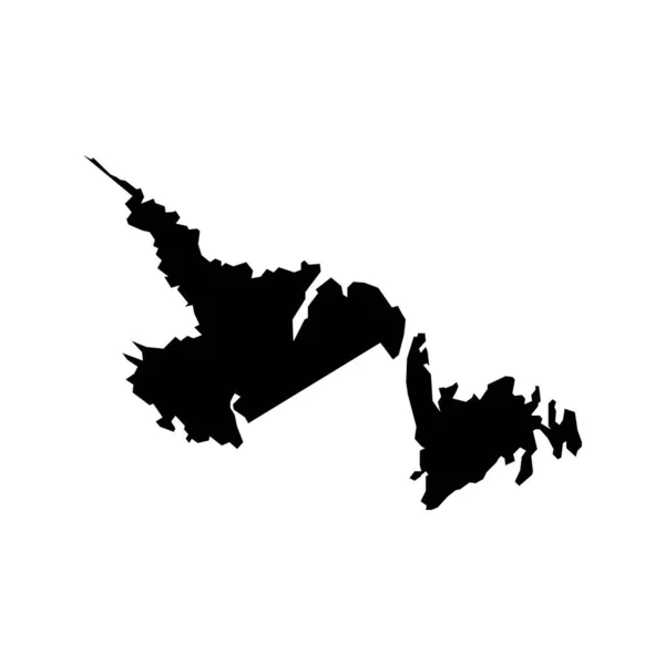 Plattegrond Newfoundland Labrador Provincie Canada Vectorillustratie — Stockvector