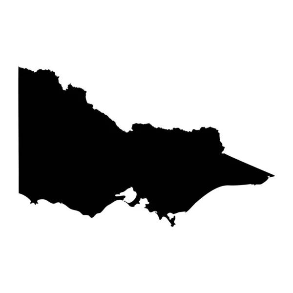 Victoria State Map Stato Dell Australia Illustrazione Vettoriale — Vettoriale Stock