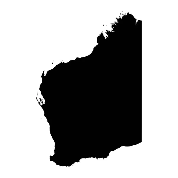 Australia Occidentale Mappa Stato Dell Australia Illustrazione Vettoriale — Vettoriale Stock