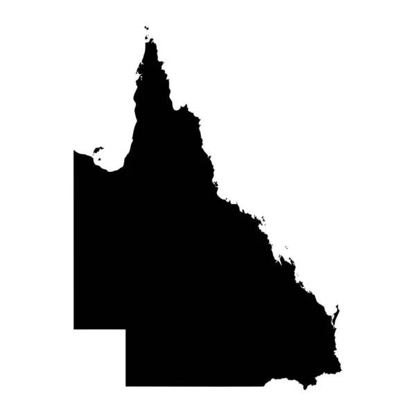 Queensland Map Stát Austrálie Vektorová Ilustrace — Stockový vektor