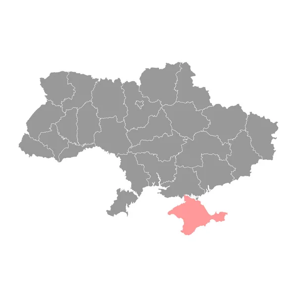 República Autónoma Crimea Mapa Provincia Ucrania Ilustración Vectorial — Archivo Imágenes Vectoriales