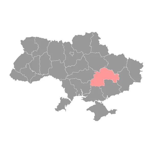Oblast Dnipropetrovsk Mapa Província Ucrânia Ilustração Vetorial — Vetor de Stock