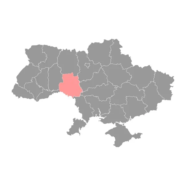 Vinnytsia Oblast Haritası Ukrayna Vilayeti Vektör Illüstrasyonu — Stok Vektör