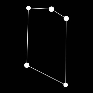 Mikroskobik takımyıldız haritası. Vektör illüstrasyonu.