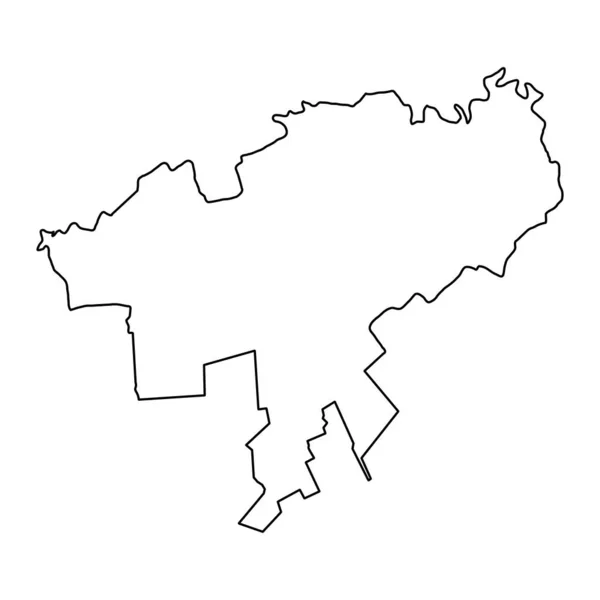 摩尔多瓦省Causeni区地图 矢量说明 — 图库矢量图片