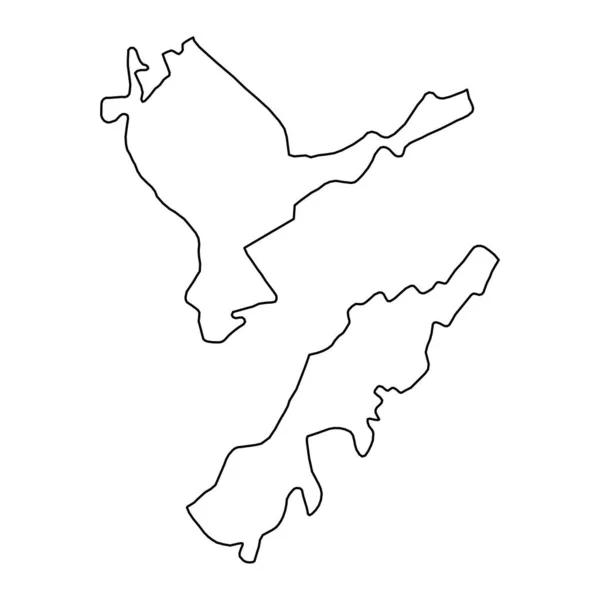 モルドバ共和国の州 ドゥバサリ郡地図 ベクターイラスト — ストックベクタ