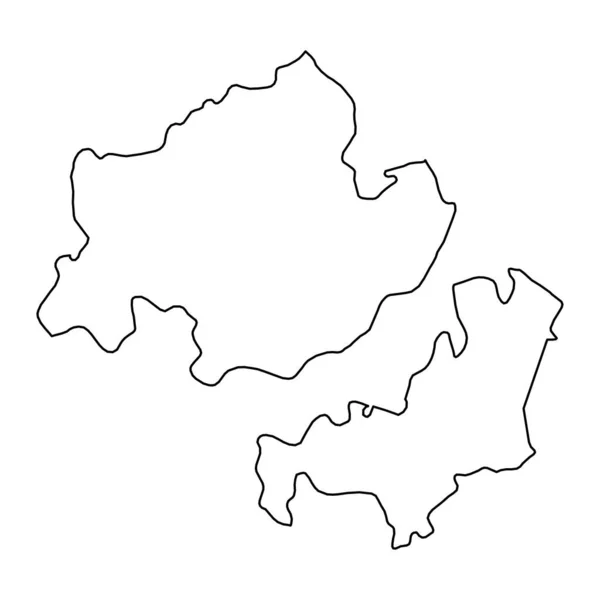 Карта Округу Криулені Провінція Молдова Приклад Вектора — стоковий вектор