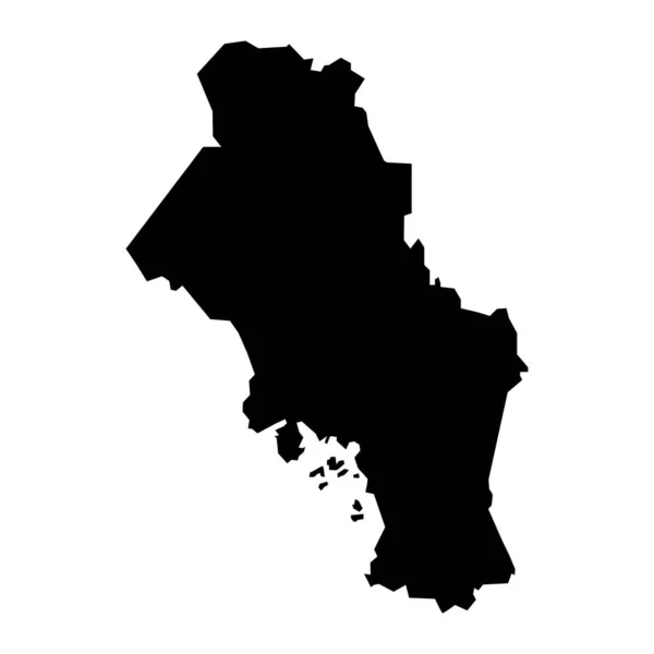 奥斯陆县地图 挪威行政区 矢量说明 — 图库矢量图片