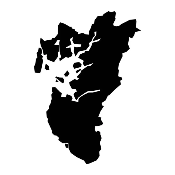 Rogaland Ilçesi Haritası Norveç Idari Bölgesi Vektör Illüstrasyonu — Stok Vektör