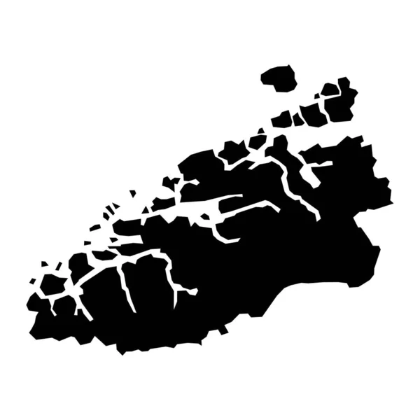 より多くのOg Romsdal郡地図 ノルウェーの行政区 ベクターイラスト — ストックベクタ