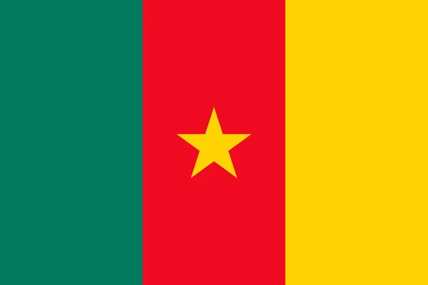 Σημαία Καμερούν Επίσημα Χρώματα Και Αναλογίες Εικονογράφηση Διανύσματος — Διανυσματικό Αρχείο