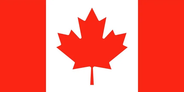 Canada Flag Official Colors Proportion Vector Illustration — Vetor de Stock