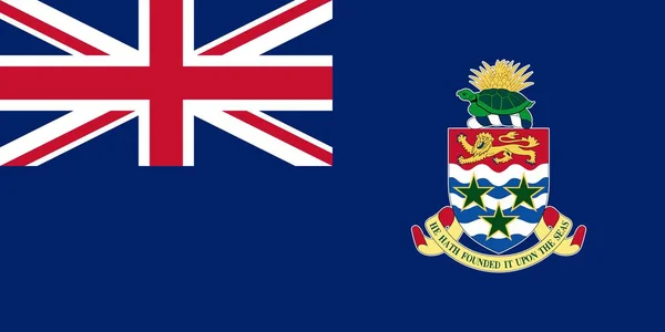 Bandeira Das Ilhas Cayman Cores Oficiais Proporção Ilustração Vetorial —  Vetores de Stock