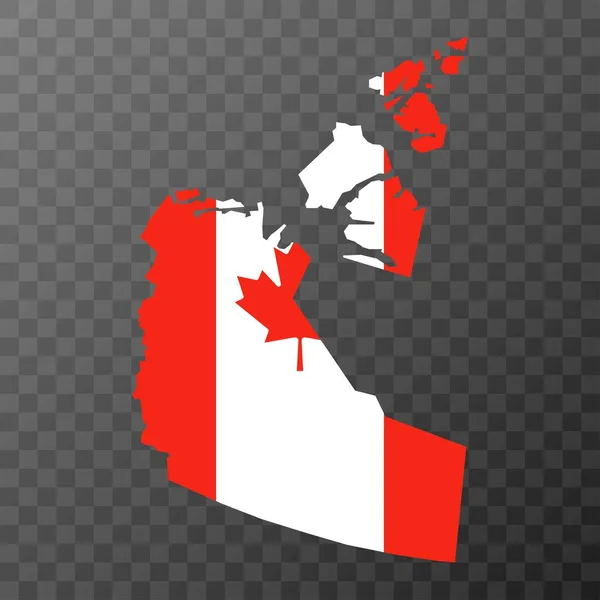 カナダの北西部領土の地図 ベクターイラスト — ストックベクタ