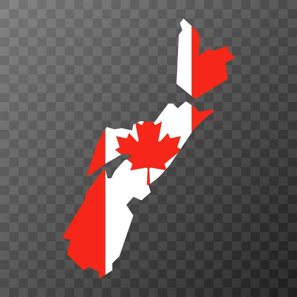 Mapa Nowej Szkocji Prowincja Kanada Ilustracja Wektora — Wektor stockowy
