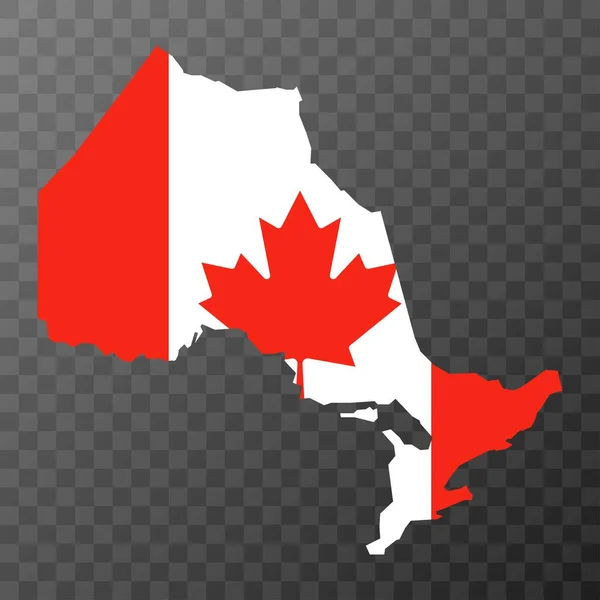 Ontario Kaart Provincie Canada Vectorillustratie — Stockvector