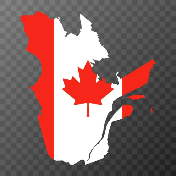 Mapa Quebec Província Canadá Ilustração Vetorial —  Vetores de Stock