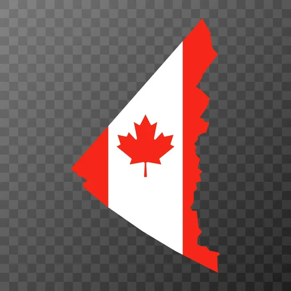 Yukon Terület Térkép Kanada Tartomány Vektorillusztráció — Stock Vector