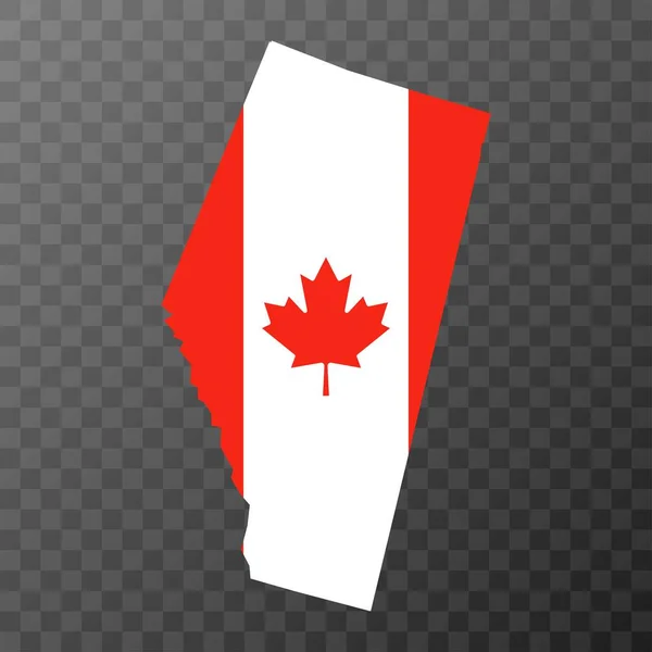 Alberta Kaart Provincie Canada Vectorillustratie — Stockvector